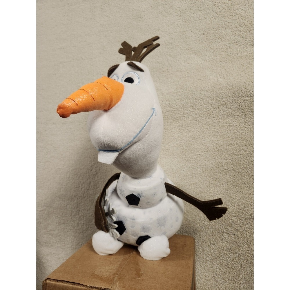 Disney Frozen 2 Olaf 12" TY Plush Stuffed Toy with Glitter Snowflakes